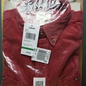Cabela's - Men's long sleeve shirt - L Red